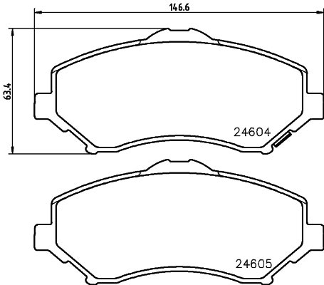 NF PARTS Комплект тормозных колодок, дисковый тормоз NF0014321